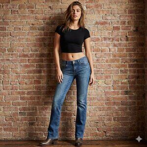 Vintage Calvin Klein Jeans High Rise Straight Leg Blue Denim Size 6 x 30